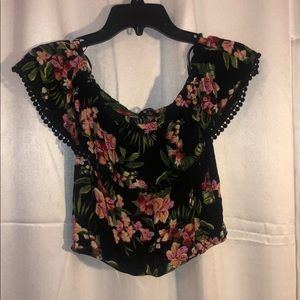 Off the shoulder crop top